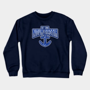 EAST Coast Nova Scotia Nautical Blue Anchor Crewneck Sweatshirt